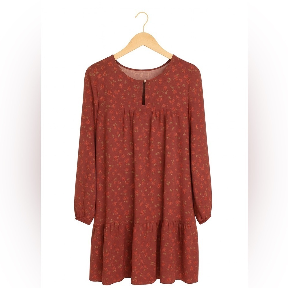 Sonoma New No Tags Floral Long Sleeve, Knee Length Dress size medium.